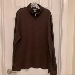 Van Heusen Men’s  1/4 Zip‎ Up Pullover Flex Heather Red/Black Size XL